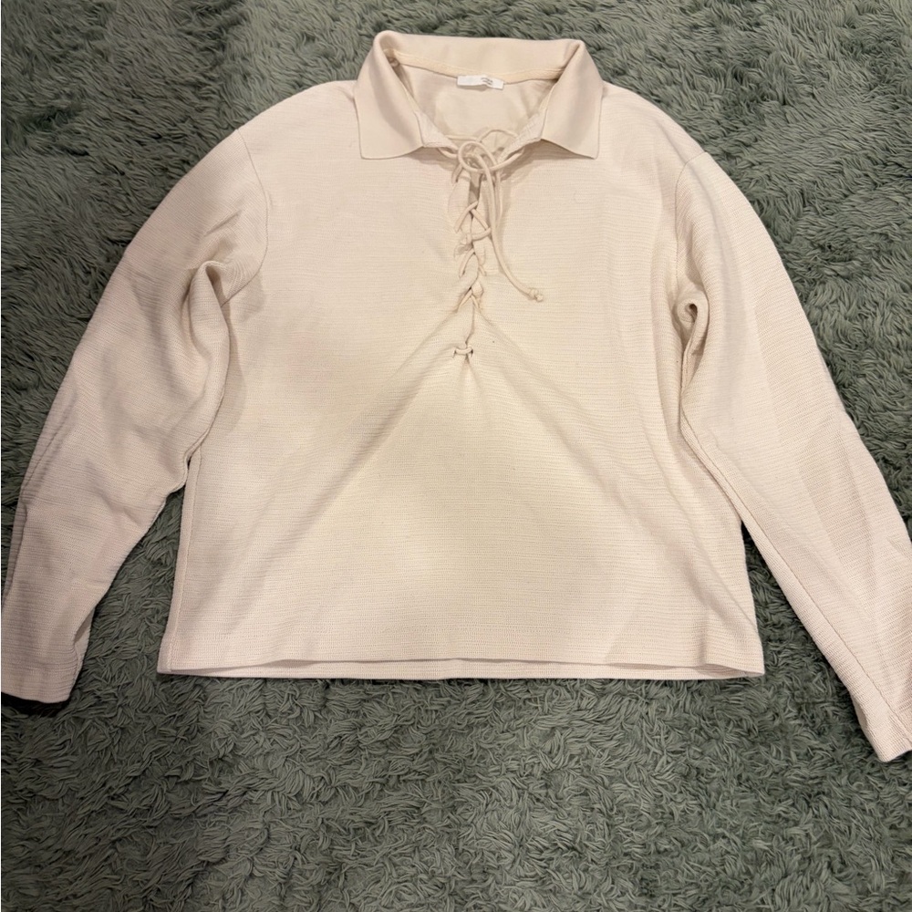 Zara MEN Beige Knit Top